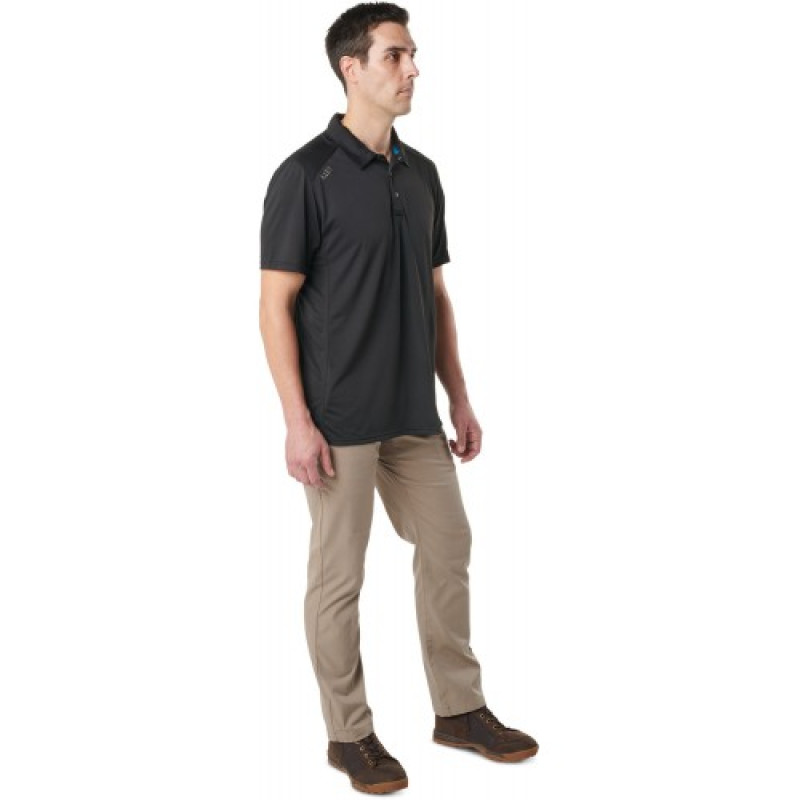 Футболка поло тактическая с коротким рукавом 5.11 РARAMOUNT SHORT SLEEVE POLO, Black