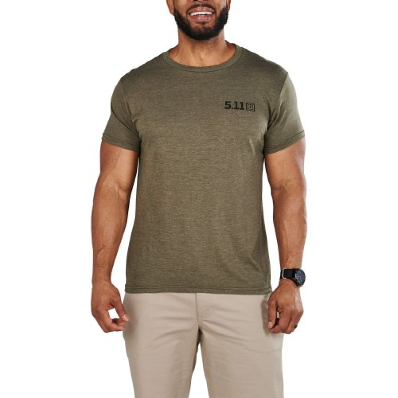 Футболка с рисунком 5.11 Tactical No Rucks Given, Military Green Heather