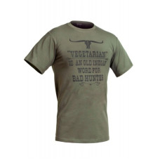 Футболка с рисунком Vegetarian (VINTAGE), Olive Drab