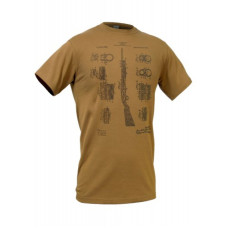 Футболка с рисунком Ружье Shotgun, Coyote Brown
