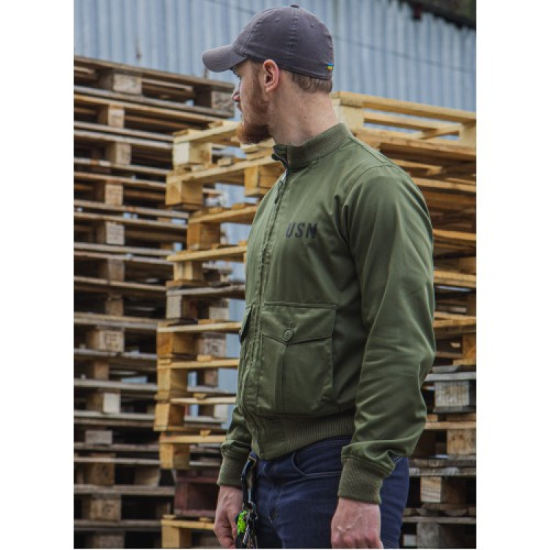 Куртка-бомбер USN-37J1 Pilot Jacket, Olive Drab