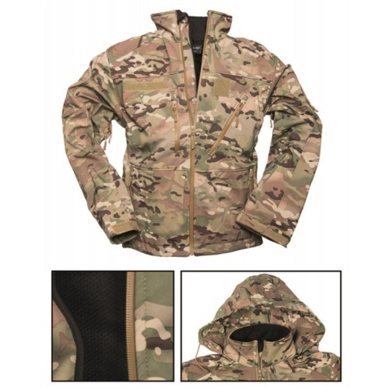 Куртка демісезонна софтшелл SOFTSHELL JACKET SCU, MULTITARN