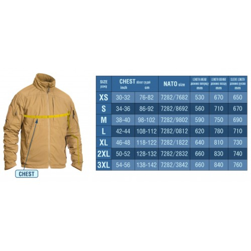 Куртка польова демісезонна PCWPJ-Alpha, Covert Arid Camo Pat. D 697,319