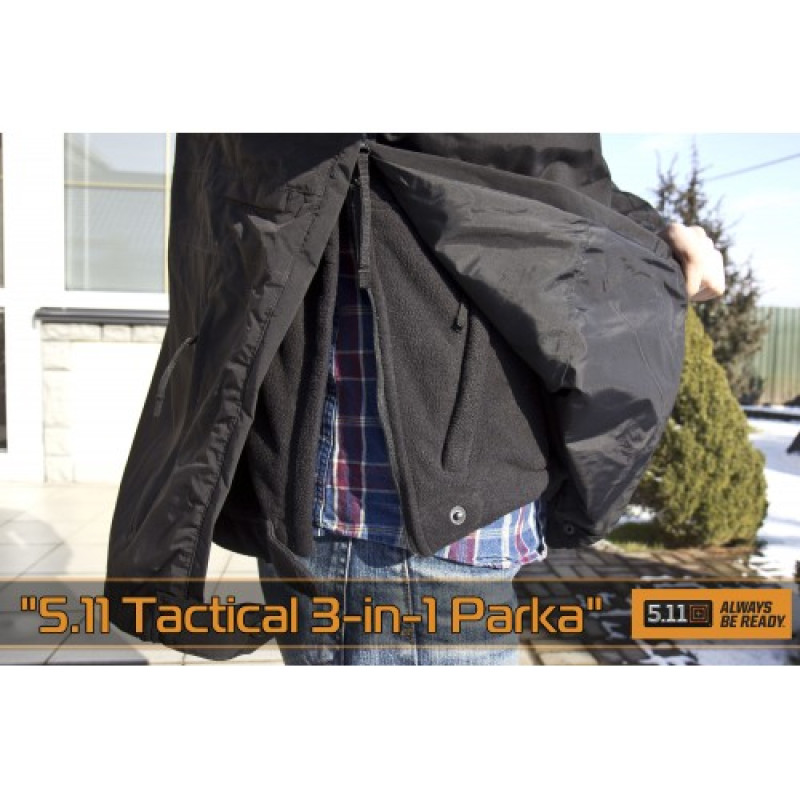 Куртка тактическая демисезонная 5.11 Tactical 3-in-1 Parka, Black