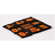 Набір шевронів група крові на липучці 5.11 BLOOD TYPE PATCH KIT (комплект) Multi