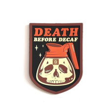 Нашивка 5.11 Tactical Death Before Decaf Patch, Red