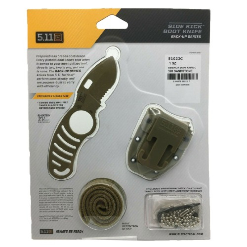 Ніж 5.11 Tactical Sidekick Boot Knife, Sandstone