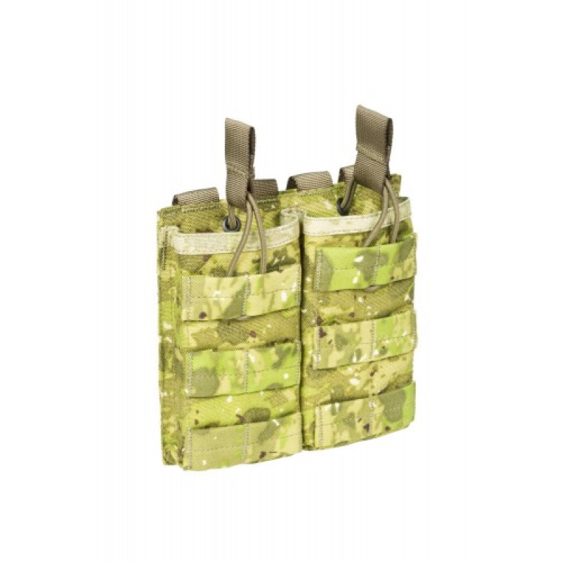 Підсумок відкритий для двох магазинів АК/М16 MOLLE RMBP (Rifle Mag's Bunji Pouch) Камуфляж Жаба Польова