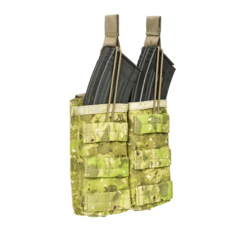 Підсумок відкритий для двох магазинів АК/М16 MOLLE RMBP (Rifle Mag's Bunji Pouch) Камуфляж Жаба Польова