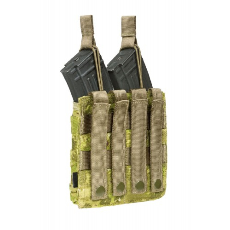 Підсумок відкритий для двох магазинів АК/М16 MOLLE RMBP (Rifle Mag's Bunji Pouch) Камуфляж Жаба Польова