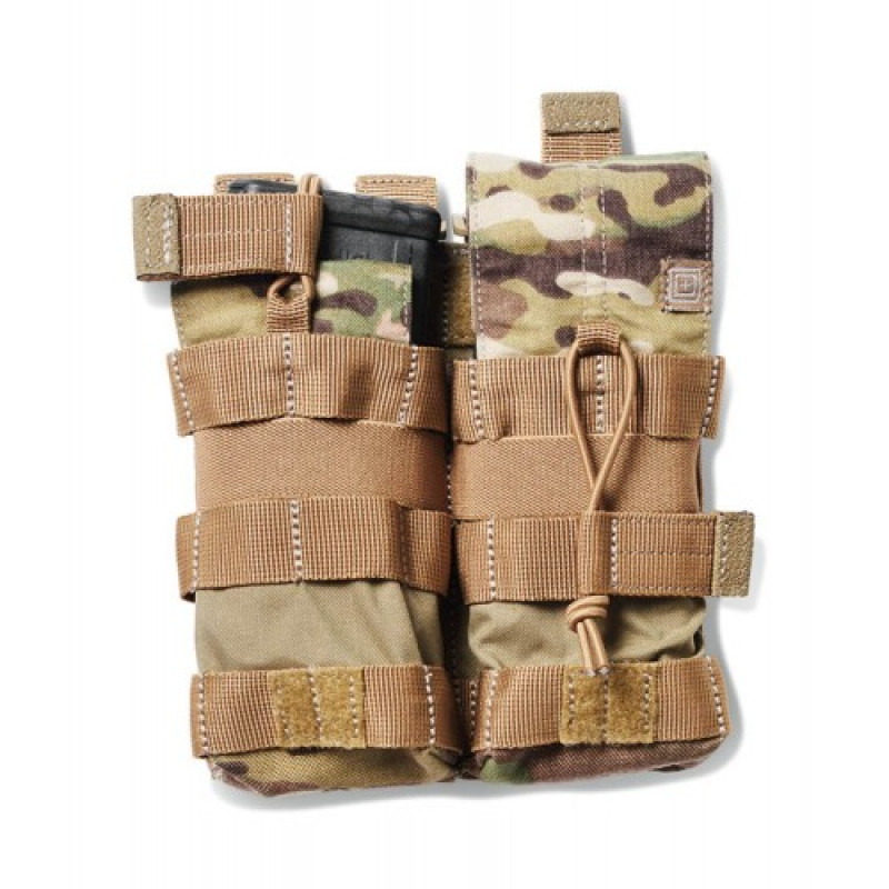 Подсумок тактический двойной для магазинов 5.11 AR BUNGEE COVER DBL MCM, Multicam