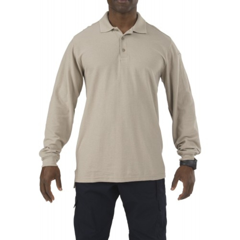 Поло с длинным рукавом 5.11 UTILITY LONG SLEEVE POLO, Silver Tan