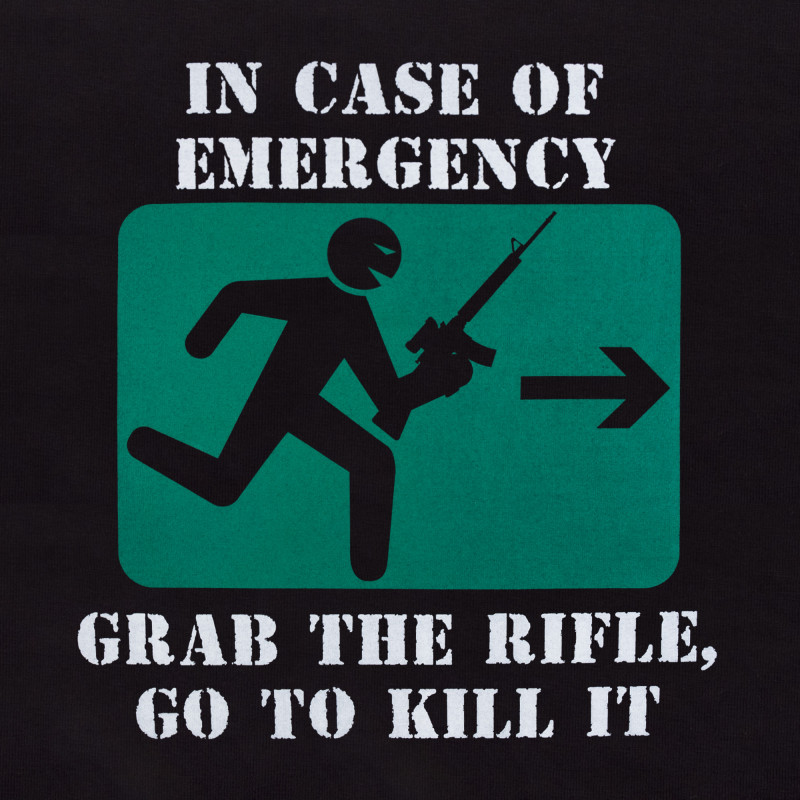 Футболка з малюнком "Grab The Rifle" арт. UA281-29891-BK-GTR