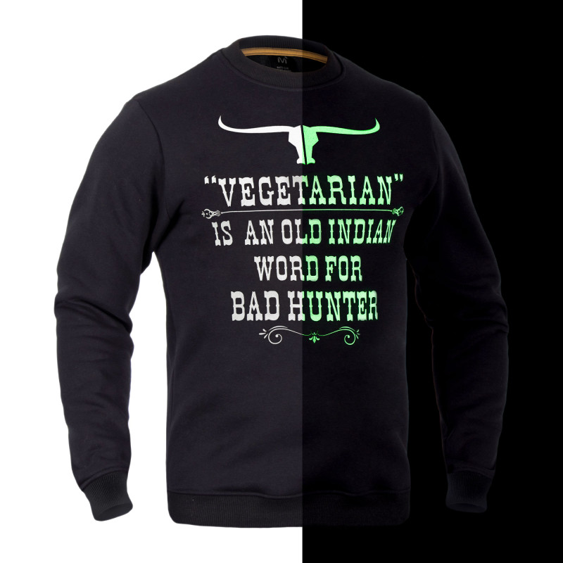 Свитшот зимний "Vegetarian" NightGlow Series арт. UA281-29911-BK-VN-NG