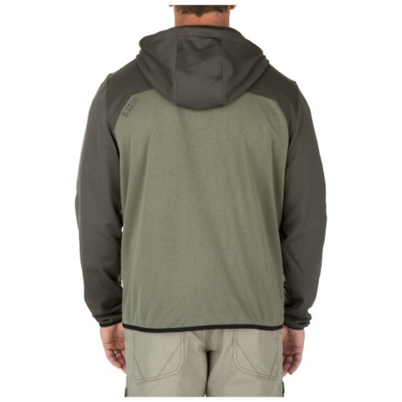 Реглан тактический на молнии с капюшоном 5.11 Reactor FZ Hoodie 2.0, Sage Green