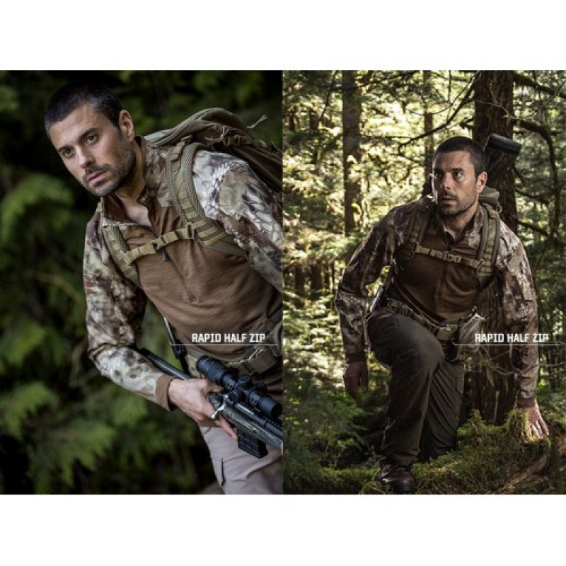 Рубашка боевая 5.11 Rapid Half Zip, Coyote