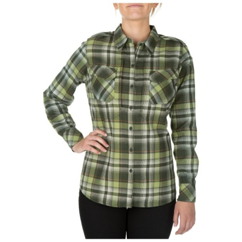 Сорочка жіноча тактична фланелева 5.11 Heartbreaker Flannel Shirt, Swamp