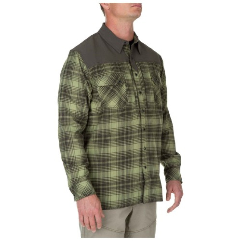 Сорочка тактична 5.11 Sidewinder Flannel Shirt, Mosstone