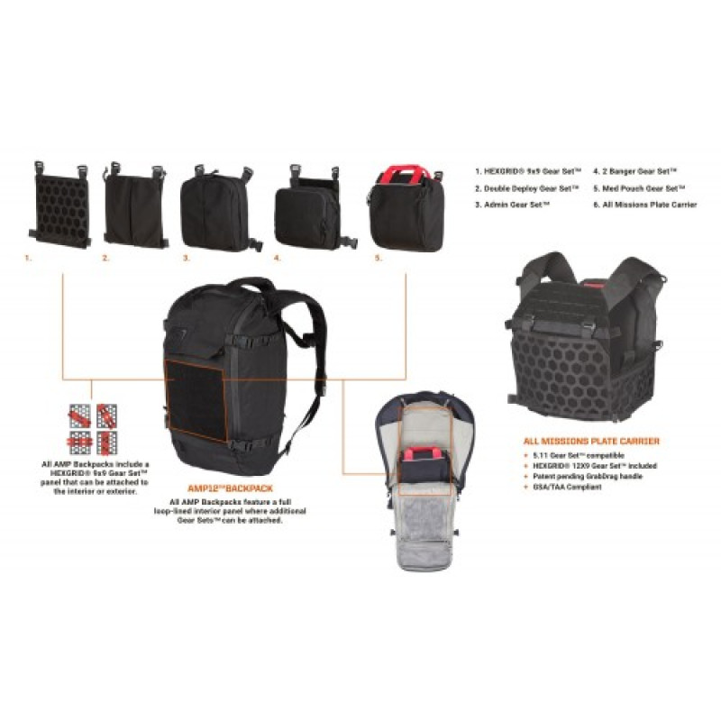 Рюкзак тактический 5.11 AMP72™ Backpack 40L, TUNGSTEN