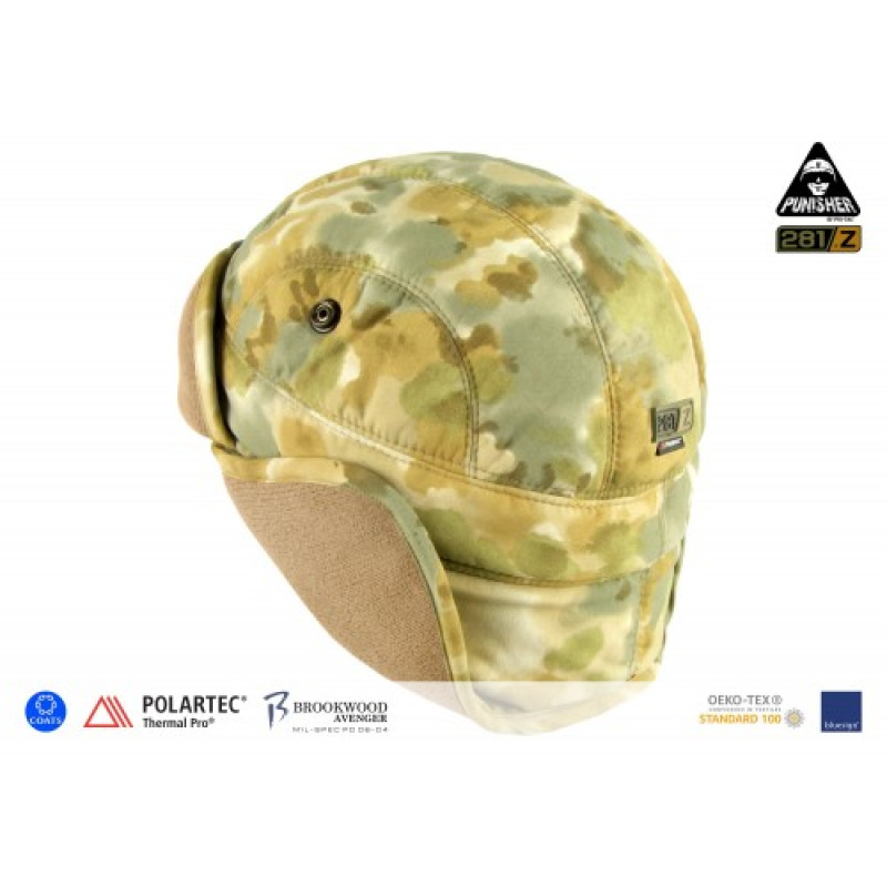 Шапка польова зимова PCWAH-P.Fill (Punisher Combat Winter Ambush Hat, Polartec P.Fill/Thermal pro), Covert Arid Camo Pat. D 697,319