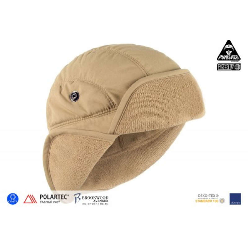 Шапка польова зимова PCWAH-P.Fill (Punisher Combat Winter Ambush Hat, Polartec P.Fill/Thermal pro), Coyote Brown