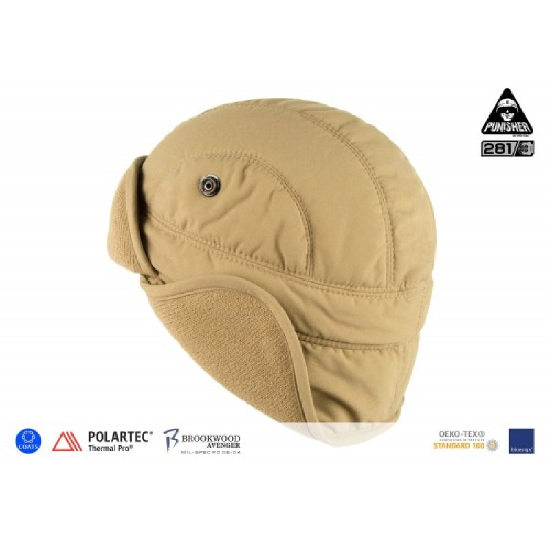 Шапка польова зимова PCWAH-P.Fill (Punisher Combat Winter Ambush Hat, Polartec P.Fill/Thermal pro), Coyote Brown