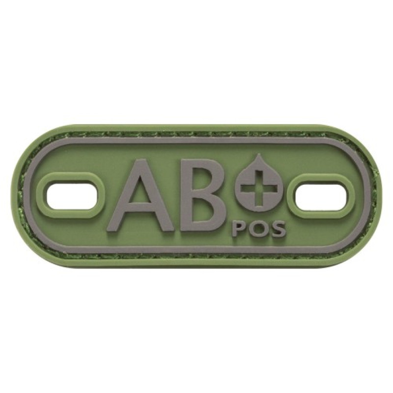 Шеврон гумовий на липучці P1G-Tac група крові Blood Type (2 шт. у компл.), Olive Drab