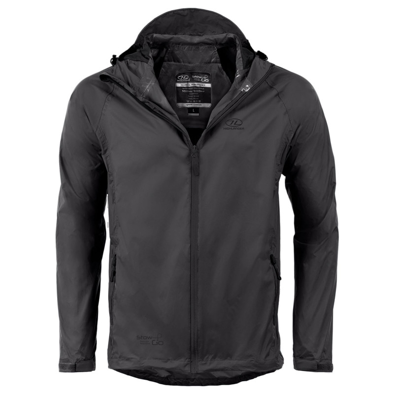 Вітровка чоловіча Highlander Stow & Go Pack Away Rain Jacket 6000 mm Black XXL (JAC077-BK-XXL) арт. 927880