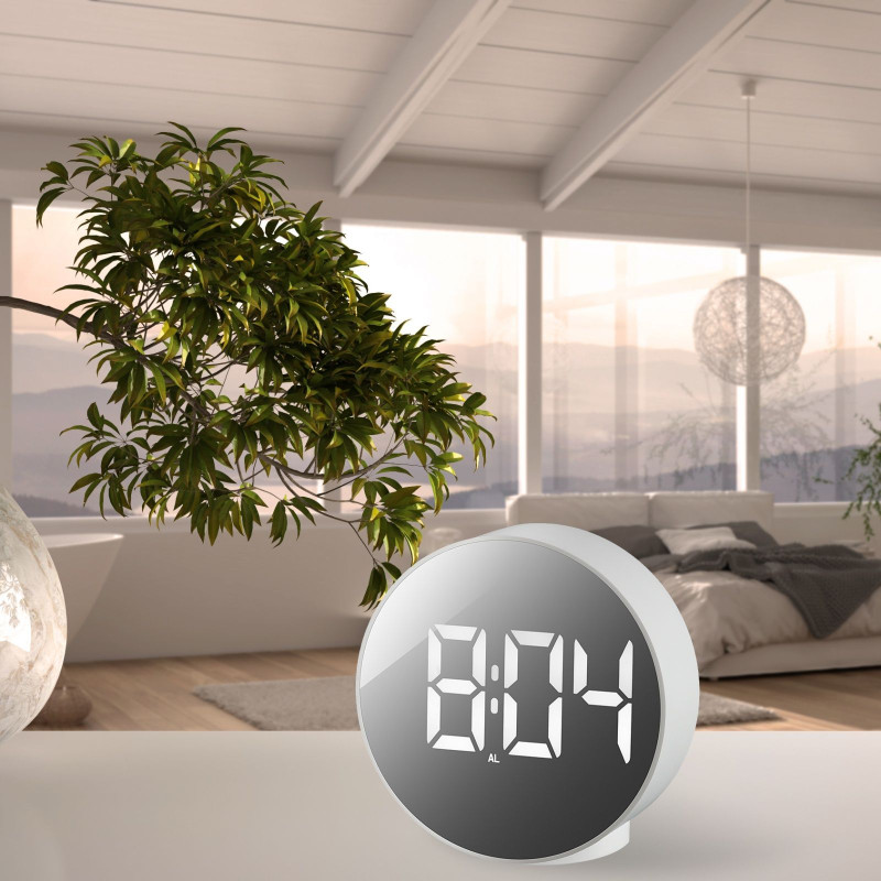 Часы настольные Bresser MyTime Echo FXR White (8010071GYEWHI) арт. 928548