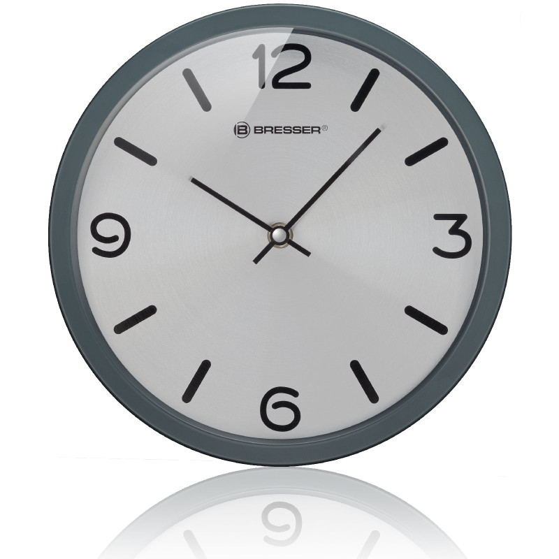 Часы настенные Bresser MyTime Silver Edition Digit Grey (8020316MSN000) арт. 928637