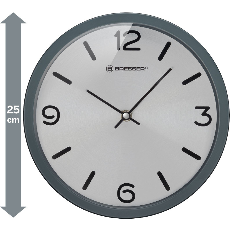 Часы настенные Bresser MyTime Silver Edition Digit Grey (8020316MSN000) арт. 928637