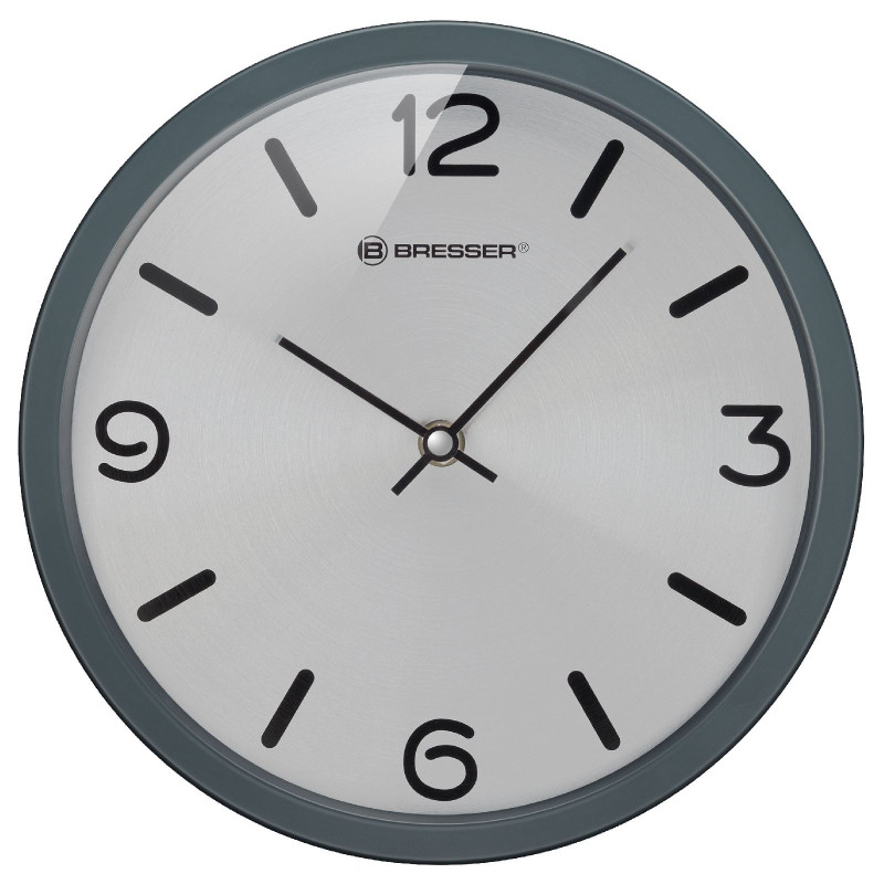 Часы настенные Bresser MyTime Silver Edition Digit Grey (8020316MSN000) арт. 928637