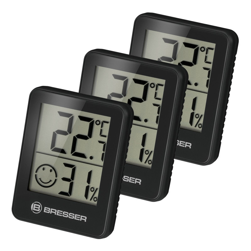 Термометр-гігрометр Bresser Temeo Hygro Indicator (3шт) Black (7000010CM3000) арт. 928814