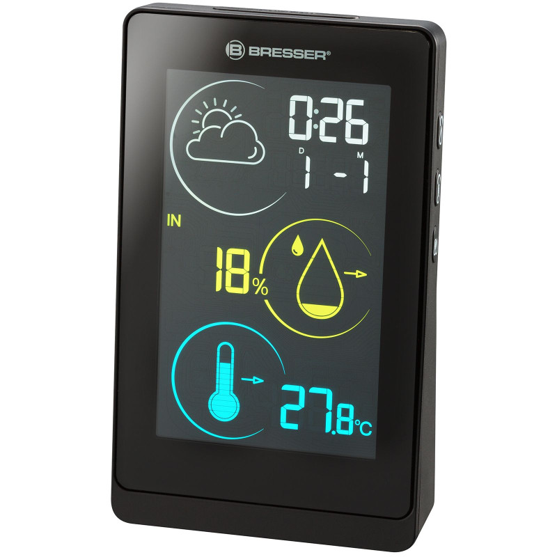 Метеостанция Bresser Colour weather station Temeo Life H Black (7008000CM3000) арт. 925521