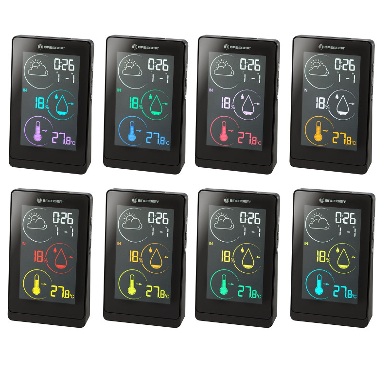 Метеостанция Bresser Colour weather station Temeo Life H Black (7008000CM3000) арт. 925521