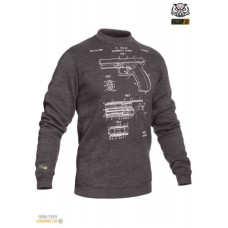 Свитшот зимний WS- GLOCK (Winter Sweatshirt Glock Pistol Legend) , Graphite
