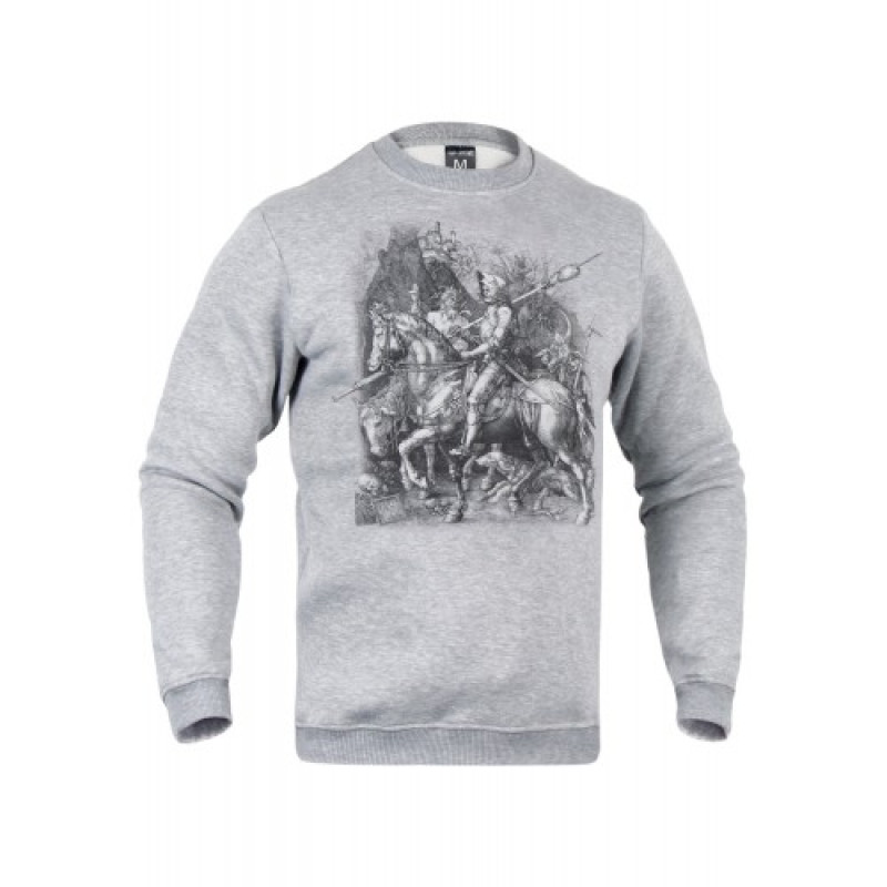 Свитшот зимний Рыцарь, смерть и дьявол Iron Grey