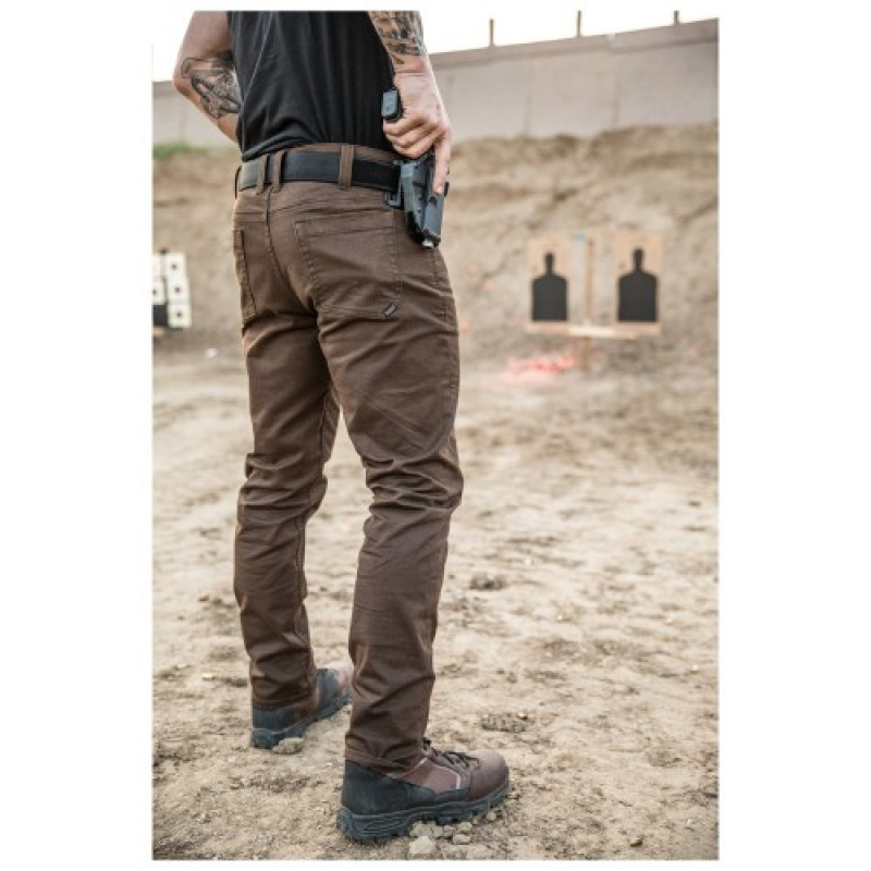 Тактические брюки 5.11 Defender-Flex Slim (джинсовый крой), Burnt