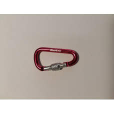 Карабин Tramp алюминиевый, размер 5 см, с муфтой, красный арт.TRA-059-red