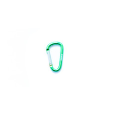 Карабин Tramp алюминиевый, размер 6 см, без муфты, зеленый арт.TRA-006-green